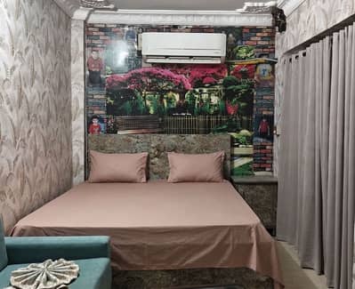 Bedroom Furniture Set (Bed, Big TV Trolley & Side Table)