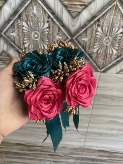 Bridal hand made ribbon gajray costumise by your choice