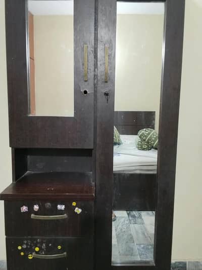 Modern King Size Bed Set with Wardrobe & Dressing Table for Sale