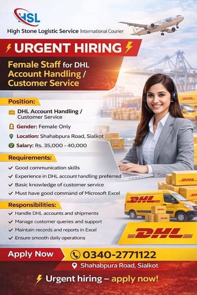 DHL Account handling female only