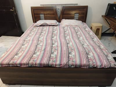 Bed with mattress