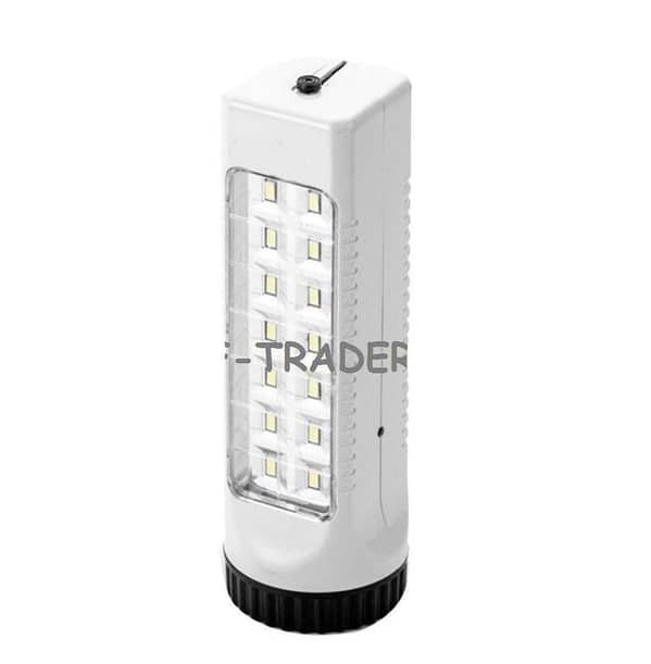 Rechargeable LED Flashlight – Durable ABS Torch with Front and Emergency Side Lights