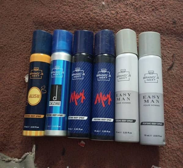 Pack Of 6 Multi-Fragrance Body Sprays for Men, 75 ml each – Ideal Gift Set