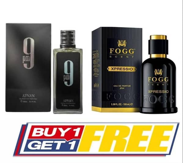 Pack of 2 Perfumes – F0G Black / Xcent Black + Afnan 9PM EDP 100 ml Each (Men's Gift Set)