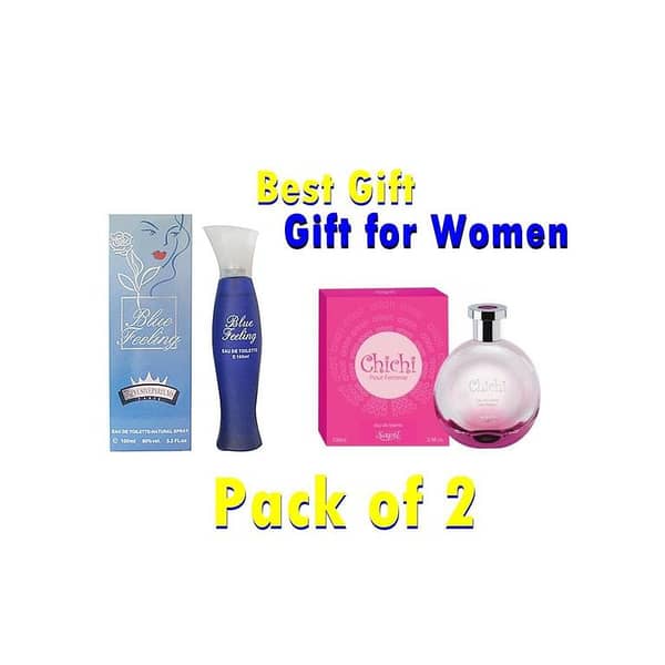 Pack of 2: Blue Feeling Perfume and Chichii Pink Perfume – Ideal Gift for Women