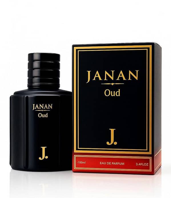 Janan Oud Black Premium Impression – Deep Arabian Oud, Smoky Woody & Amber Notes – Ultra Long-Lasting Men’s Eau de Parfum, 100ml