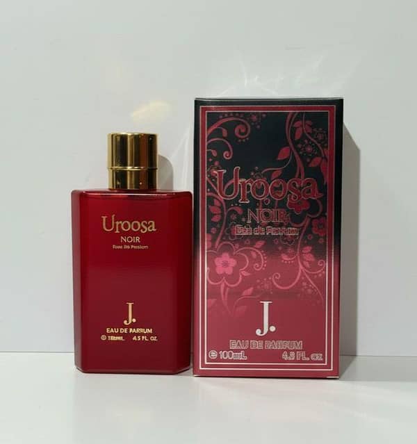 Uroosa J• Noir Perfume for Women – 100ml EDP, Long-Lasting Floral Scent