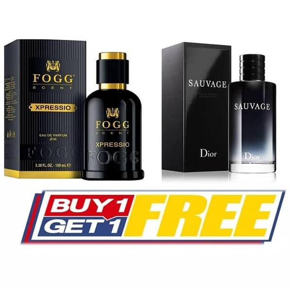Pack of 2 Perfumes – Fogg Black with SIWAGE Impression, 100 ml Each – For Men