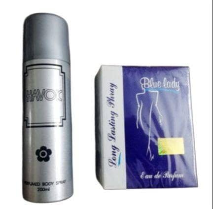 Bleue Laddy Perfume 40ml + Hawok Body Spray 200ml – Pack of 2, Ideal Gift