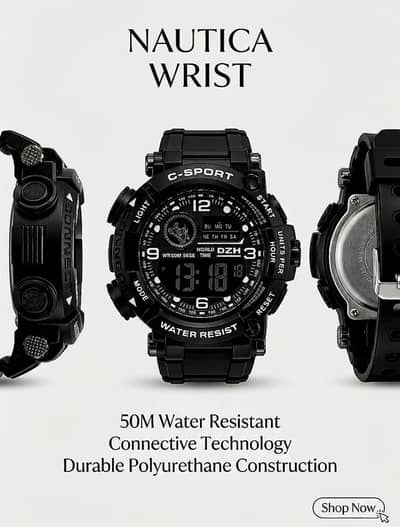 Nautica C-Sport Digital Sports Watch – Black