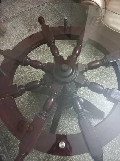 beautiful shesham wood ship wheel centre table