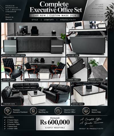 Premium Complete Executive Office Furniture Set | Custom Made 2026