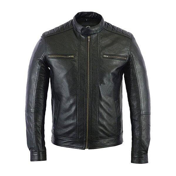 Leather Jacket for Men - Pure Sheep Leather Biker Jacket in Black or Brown