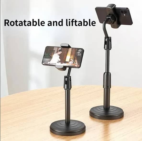 Mobile Phone Stand: Retractable Desk Holder Clip Bracket for Live Broadcasting