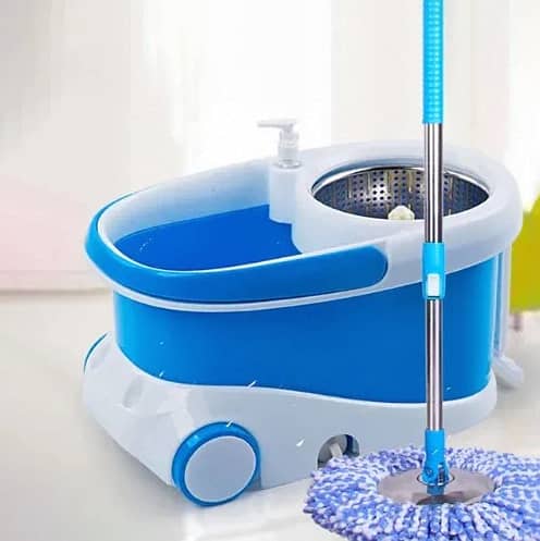 2 in 1 Spin Mop - Magic Spin Mop With Bucket - Mops With Bucket - Automatic Floor Cleaner Mop - Best Quality Spin Mop - Mops With Bucket With Low Price - Cleaning Accessories