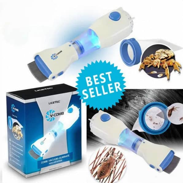 V Comb - Anti Lice Electric Comb with 4 Filters for Lice and Egg Removal