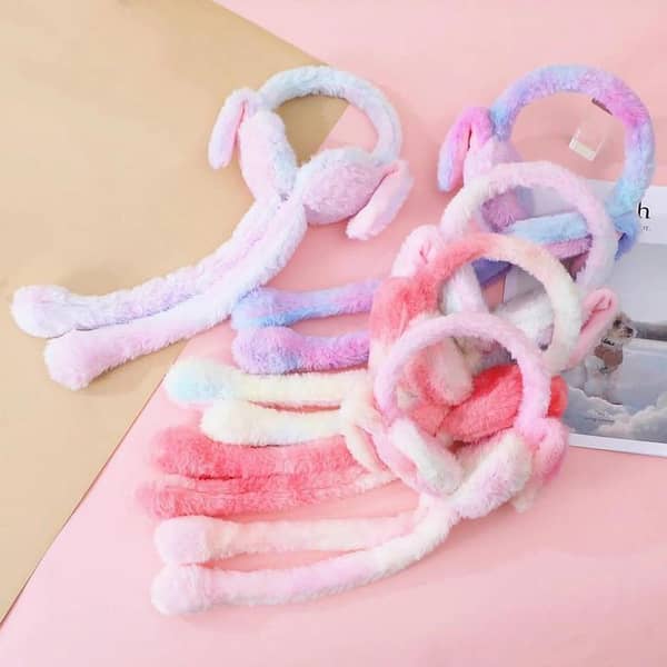 Winter Earmuffs for Kids: Soft Plush Bunny Ear Warmers with Moving Ears and Chu-Chu Sound
