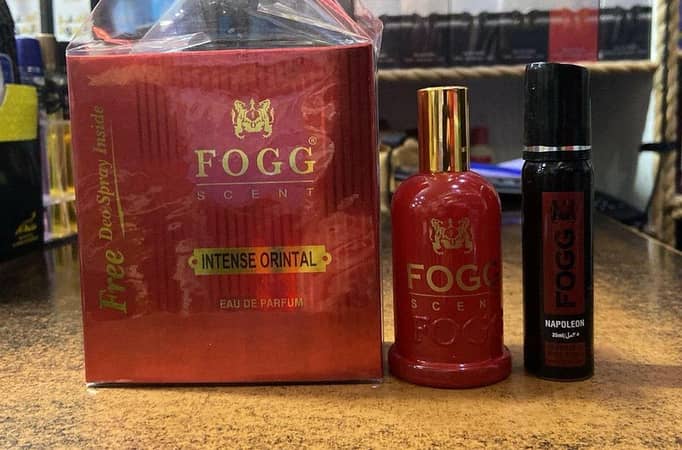 Pack of 2: Fogg Scent Intense Oriental Perfume for Men EDP 100ml + Fogg Mini Body Spray 20ml Free