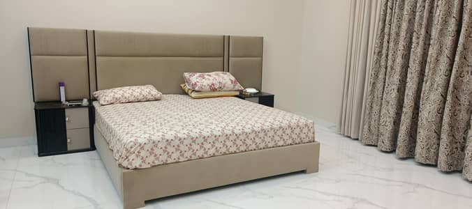 wooden fabricated bed made by Ikhlaq furniture Gujranwala