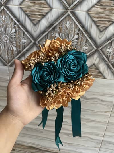 Bridal hand made ribbon gajray wear for wedding