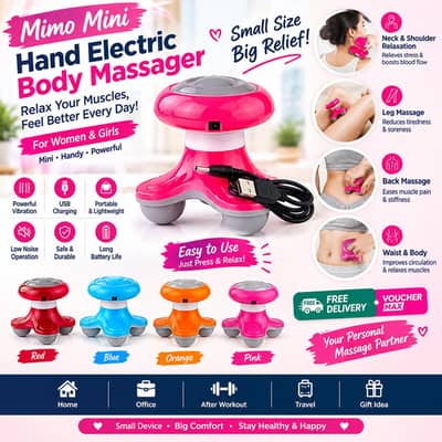 Mini Hand Electric Body Massager – USB Rechargeable