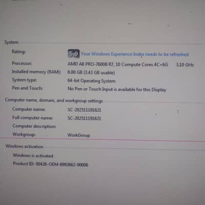 Complete setup for sale. PC + 22 inch LCD + keyboard+mouse+cable