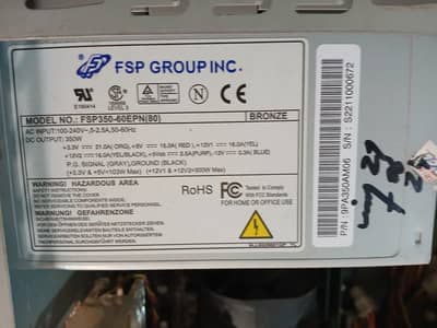 FSP Group 350W Power Supply Unit (PSU)