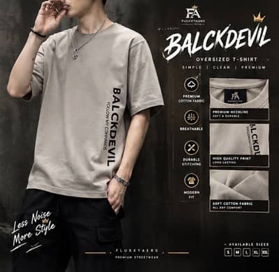 Black Devil™ Oversized Streetwear T-Shirt | FluxxyAero