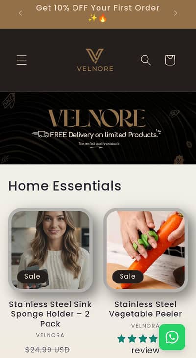 Professional Shopify Dropshipping Store for Sale – Velnore. shop