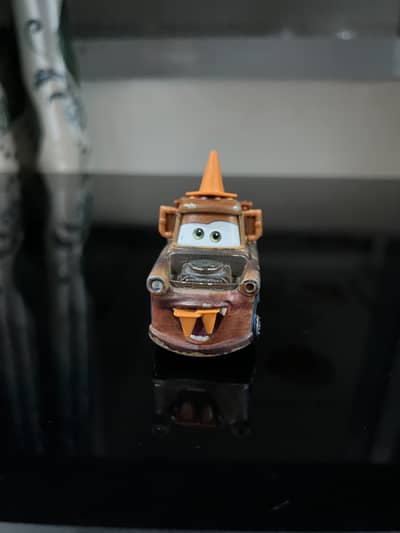 Disney Pixar Cars — Mater Diecast Toy with Cone Hat (Rare Collectible)