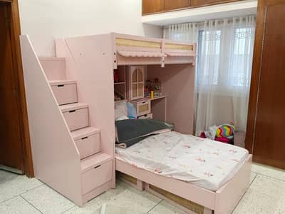 Bunk Bed / Kids Bunk Bed with Study & Storage