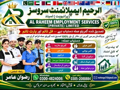 Cook , Chef, Patient Attendants, Maids , Driver , Patient care, Nurse
