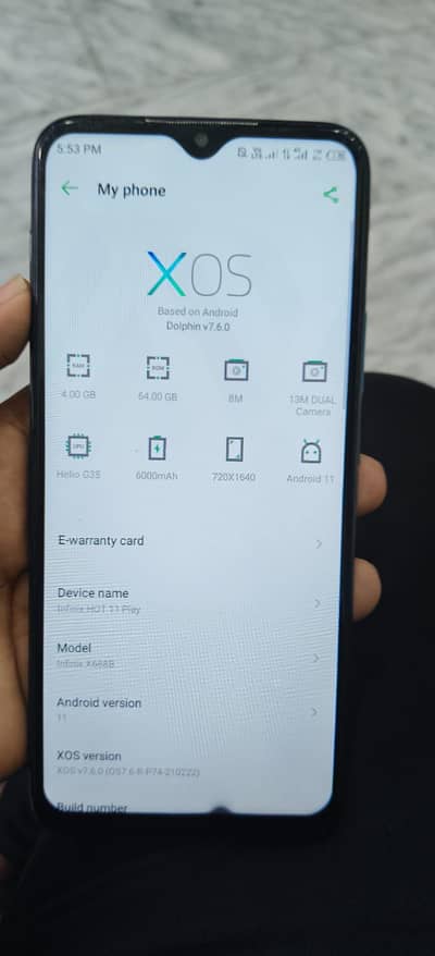 Infinix hot11 play 4 64 ha