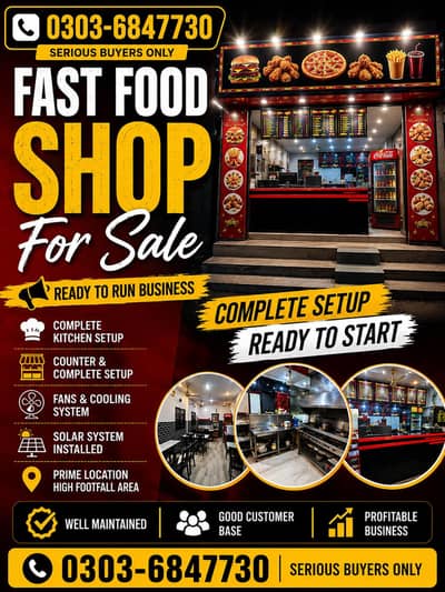 fast food shop for sale