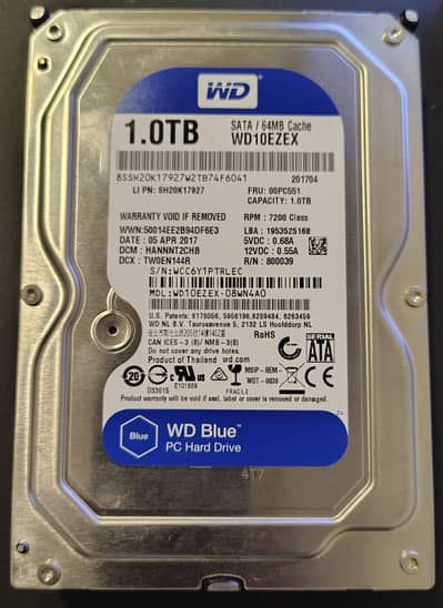 WD 1-TB Hard Disk