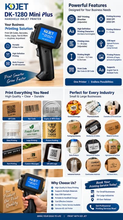 Printing Inkjet printer handheld inkjet printer