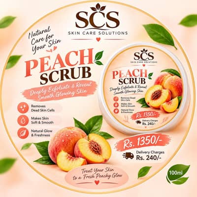  SCS Peach Scrub 100ml – Skin Care
