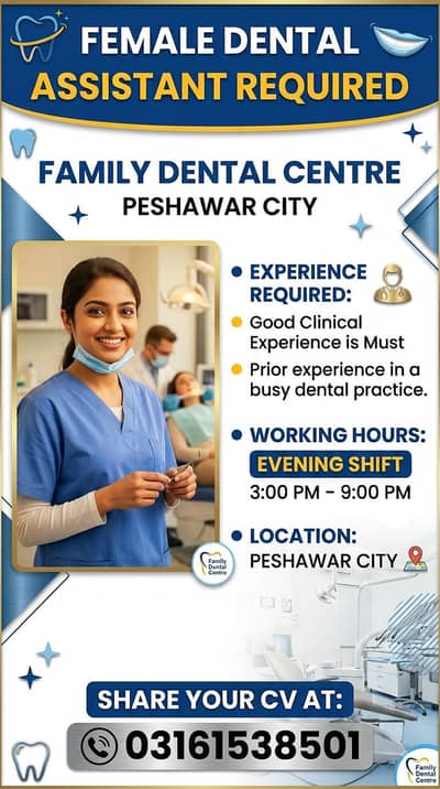Female dental assistant required