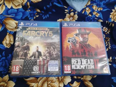farcry5 gold edition and red dead redemption 2 ps4