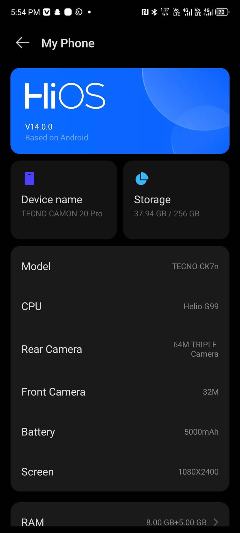 Tecno CAMON 20 Pro 3