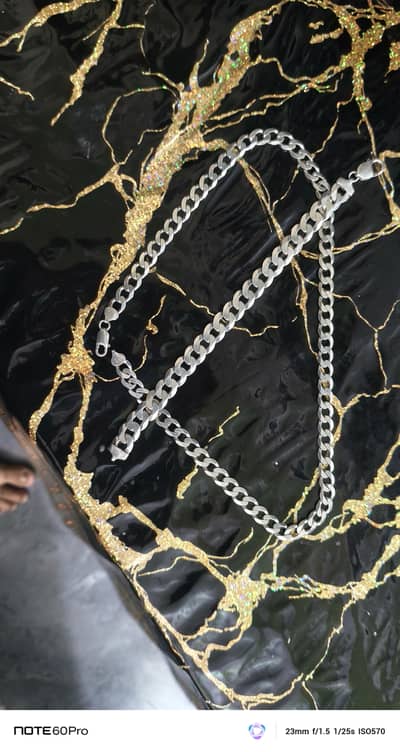 silver chains.