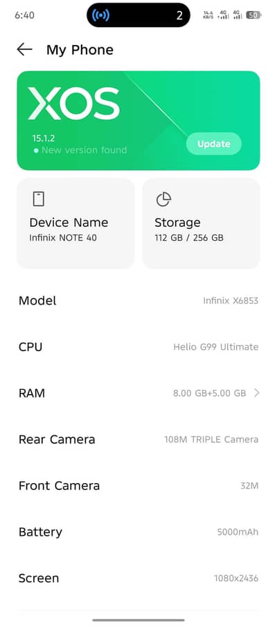 Infinix NOTE 40