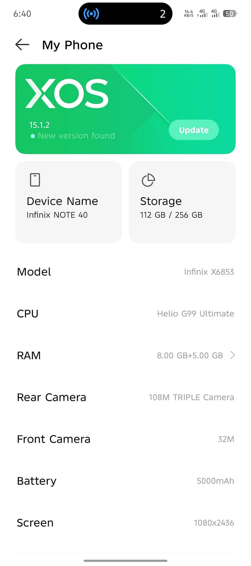 Infinix NOTE 40 0
