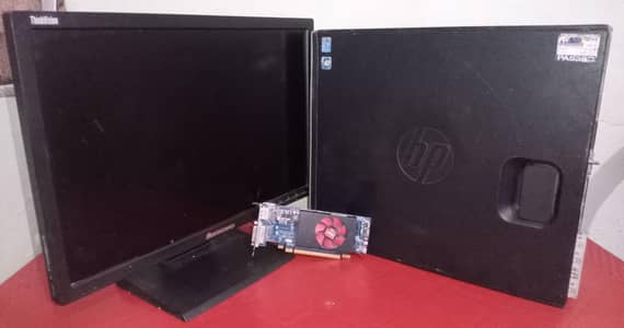 HP PC WITH DESKTOP AND WITH 1 GB RAM GRAPHICS CARD FREE FULL SET