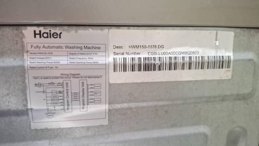 Haier 15kg automatic washing machine