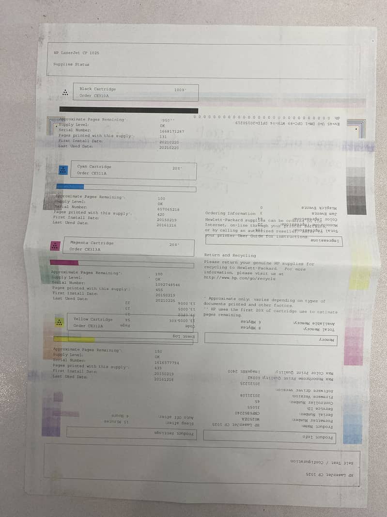 Hp colour printer Laserjet 4