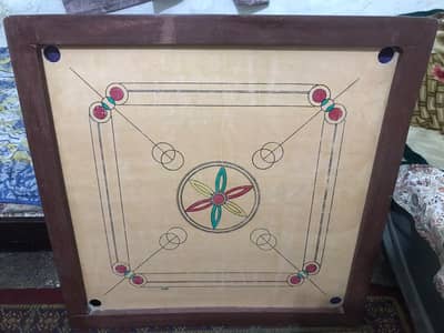 Carrom Board (Basic Wood) - 102cm - With Coins and Striker
