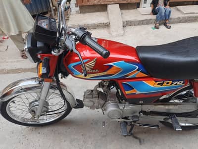 Honda CD 70 Red Color Condition Good