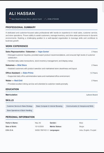 I need job