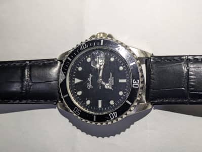 Giuliano Mercedes edition Submariner Style Black Dial Quartz Watch